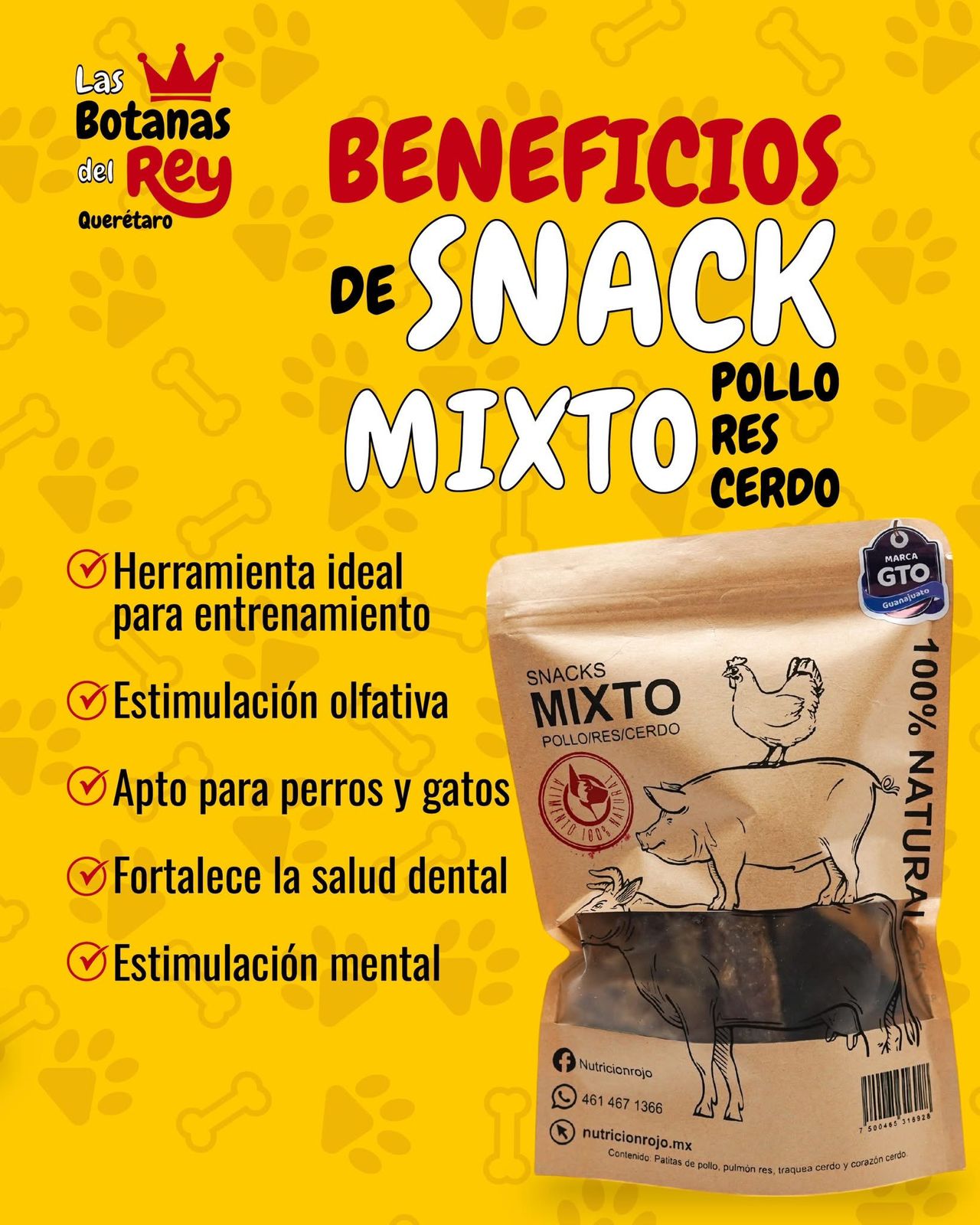 Snack Mixto (Pollo, Res y Cerdo)